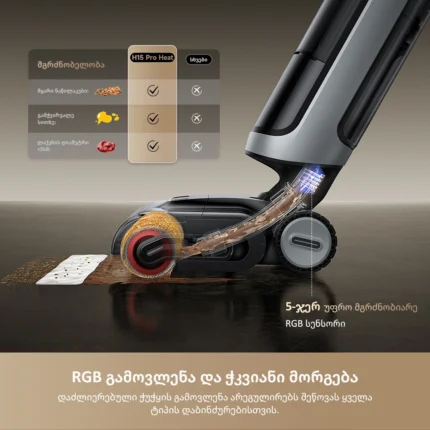 უსადენო მტვერსასრუტი Dreame H15 Pro Heat - სურათი 7