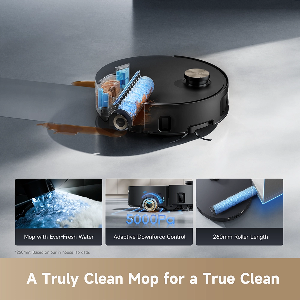 რობოტი მტვერსასრუტი Dreame Aqua10 Roller Black - Image 3