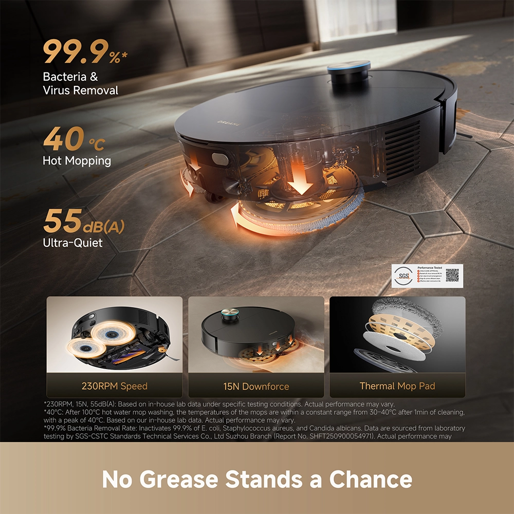 რობოტი მტვერსასრუტი Dreame X60 Ultra Complete Black - Image 8