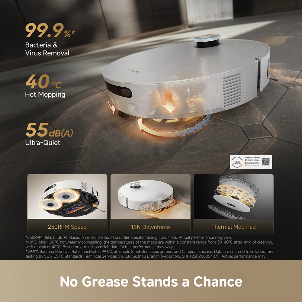 რობოტი მტვერსასრუტი Dreame X60 Ultra Complete White - Image 8