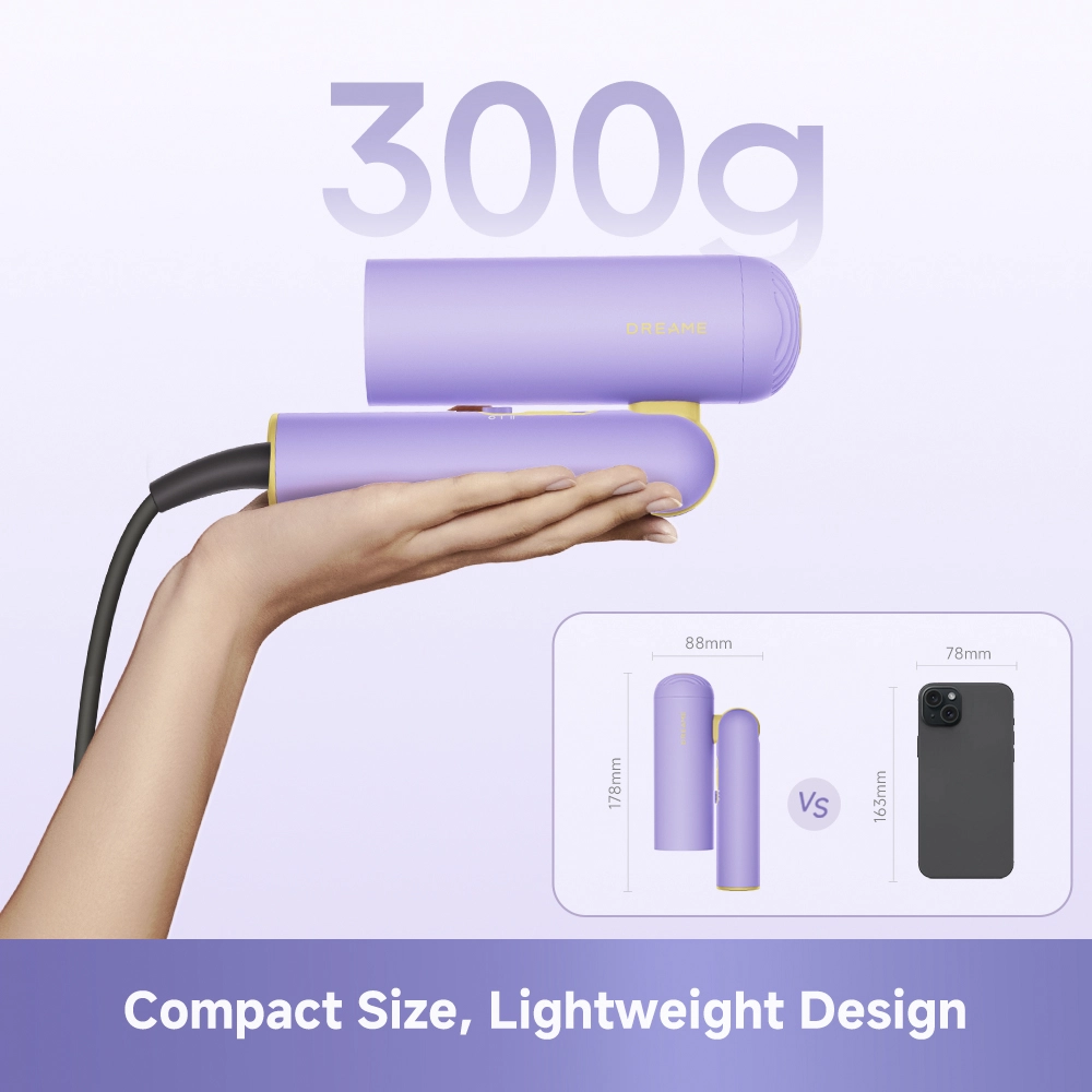 Dreame Pocket Cake Hair Dryer Purple - Image 5