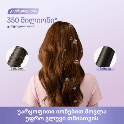 Dreame Pocket Cake Hair Dryer Purple - სურათი 9