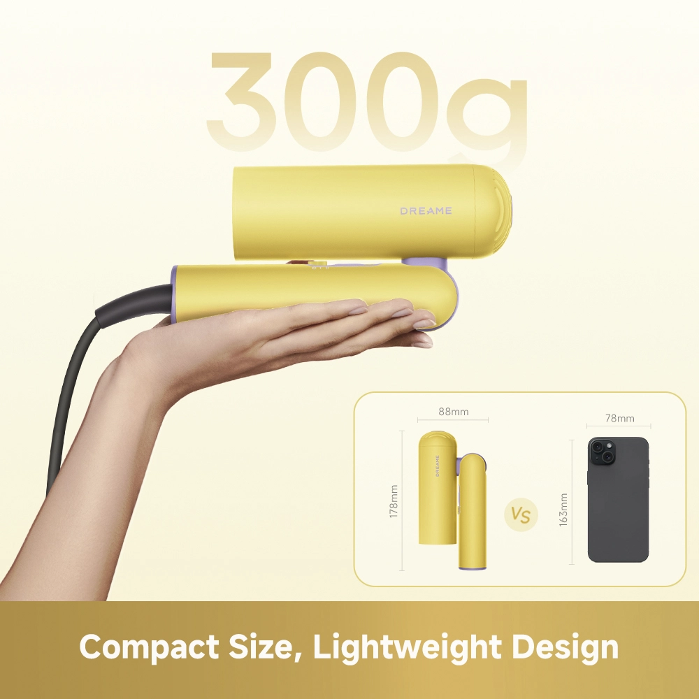 Dreame Pocket Cake Hair Dryer Yellow - Image 5