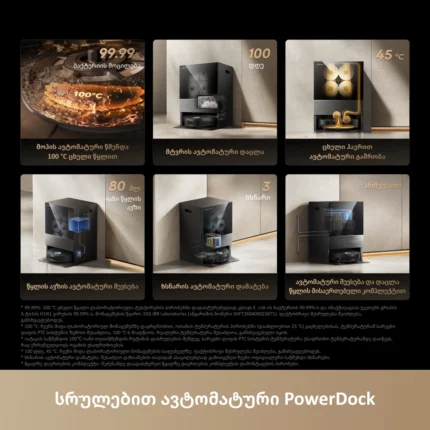 Dreame X60 Pro Ultra MatriX Translucent Black - სურათი 15